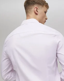 Pink Slim Fit Premium Long Sleeve Shirt