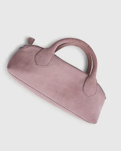 Pink Suede Premium Bowler Bag