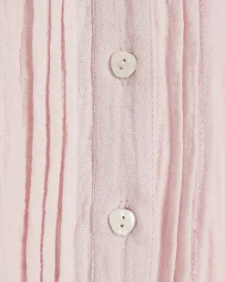 Pink Textured Tie Waist Playsuit