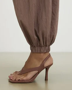 Pink Toe Thong Heeled Sandals