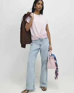 Pink Twist Front T-Shirt