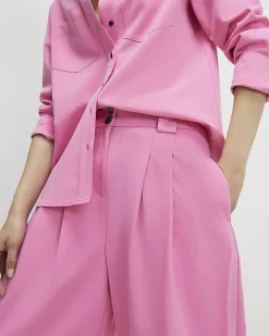 Pink Wide Leg Trousers