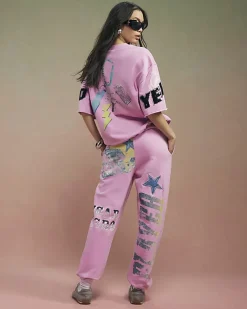 Pink Year Zero Graphic Joggers