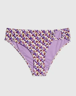 Purple Geometric Pineapple Bikini Bottoms