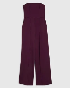 Purple Sleeveless Bandeau Jumpsuit