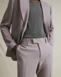 Purple Slim Fit Suit Trousers