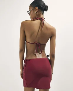 Red Diamante Embellished Sarong