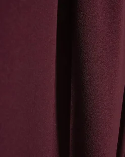 Red Drapey Barrel Leg Trousers