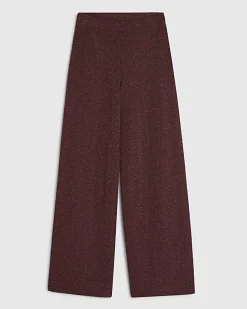 Red Glitter Wide Leg Trousers