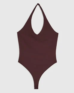 Red Halter Neck Bodysuit