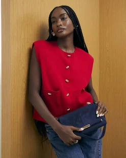 Red Knitted Waistcoat