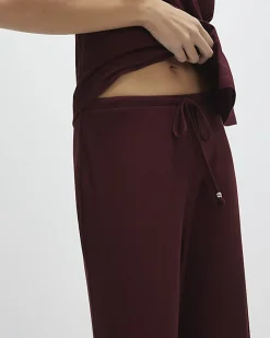 Red Peplum Halter Neck Lounge Set