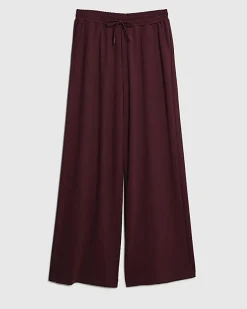 Red Premium High Waisted Wide Leg Joggers
