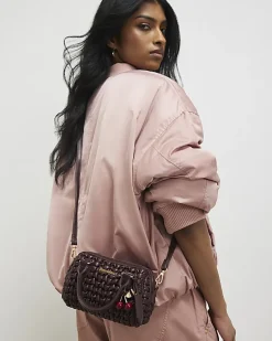 Red Scrunch Mini Bowler Bag