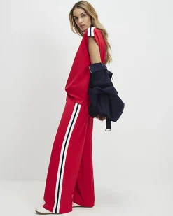 Red Tape Side Drawstring Wide Leg Joggers