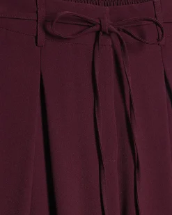 Red Tie Detail Culottes