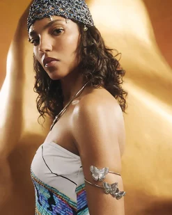 Silver Butterfly Arm Cuff