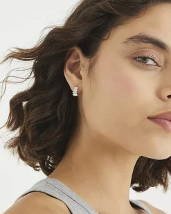 Silver Diamond Simulant Earrings Multipack
