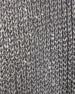Silver Metallic Knit Wide Leg Trousers
