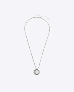 Silver RI Key Coin Necklace