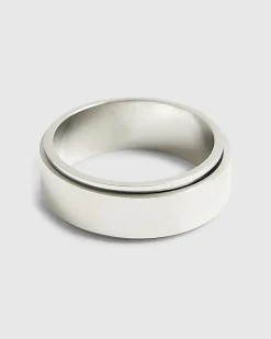 Silver Steel Spinner Rings