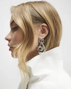 Silver Swirl Earrings