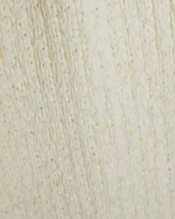 White Asymmetric Knit Midi Dress