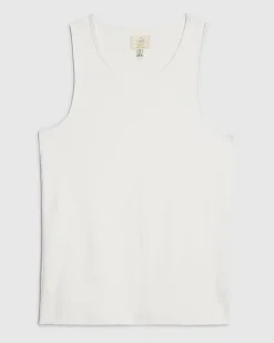 White Essential Muscle Fit Rib Stretch Vest