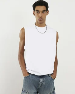 White Essential Regular Fit Tank Top