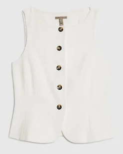 White Fitted Waistcoat