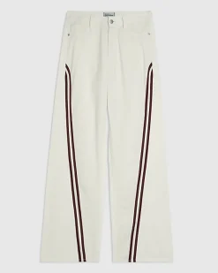 White Hybrid Relaxed Straight Leg Jeans