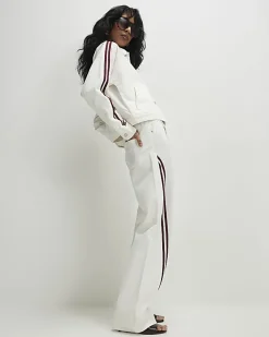 White Hybrid Relaxed Straight Leg Jeans