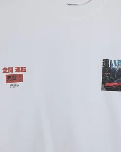 White Japanese Car Graphic Midweight T-Shirt