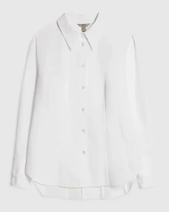 White Long Sleeve Fitted Shirt