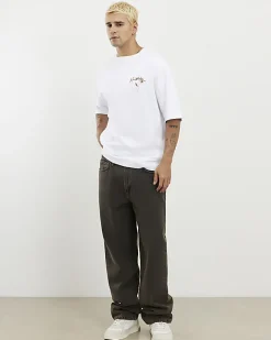 White Montpellier Floral Crew Neck T-Shirt