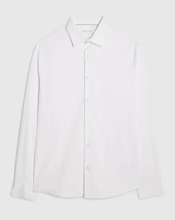 White Muscle Fit Comfort Stretch Shirt