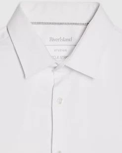 White Muscle Fit Comfort Stretch Shirt
