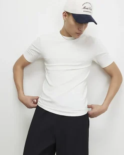 White Muscle Fit Lightweight Stretch T-Shirt