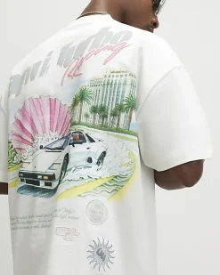 White Oversized Capri Turbo Resort T-Shirt