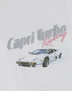 White Oversized Capri Turbo Resort T-Shirt