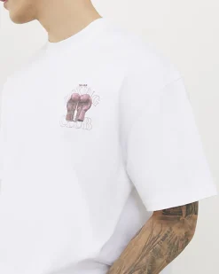 White Oversized Fit Boxing Club T-Shirt