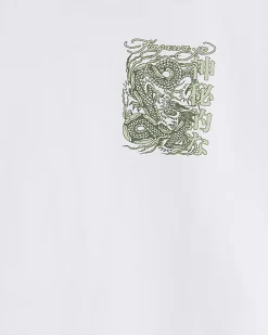 White Oversized Fit Kagawa Dragon T-Shirt