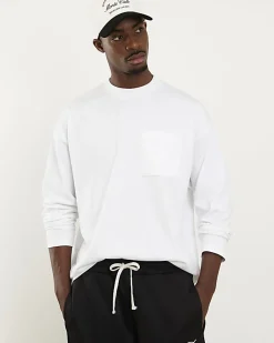 White Oversized Fit Long Sleeve T-Shirt