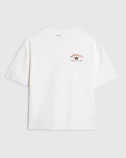 White Oversized Fit Midweight Crest T-Shirt
