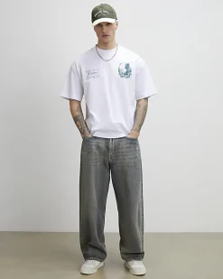 White Oversized Fit Riviere Hotel T-Shirt