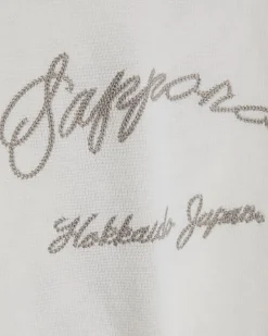 White Oversized Fit Sappora Crane T-Shirt