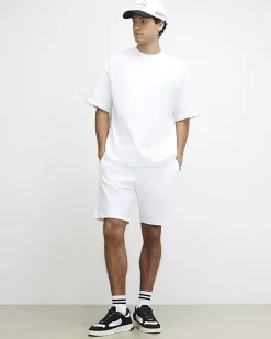 White Oversized T-Shirt And Shorts Set