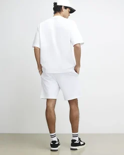 White Oversized T-Shirt And Shorts Set