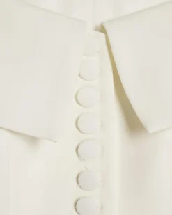 White Premium Structured Bardot Jacket