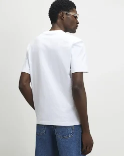 White Regular Fit Shop Front T-Shirt